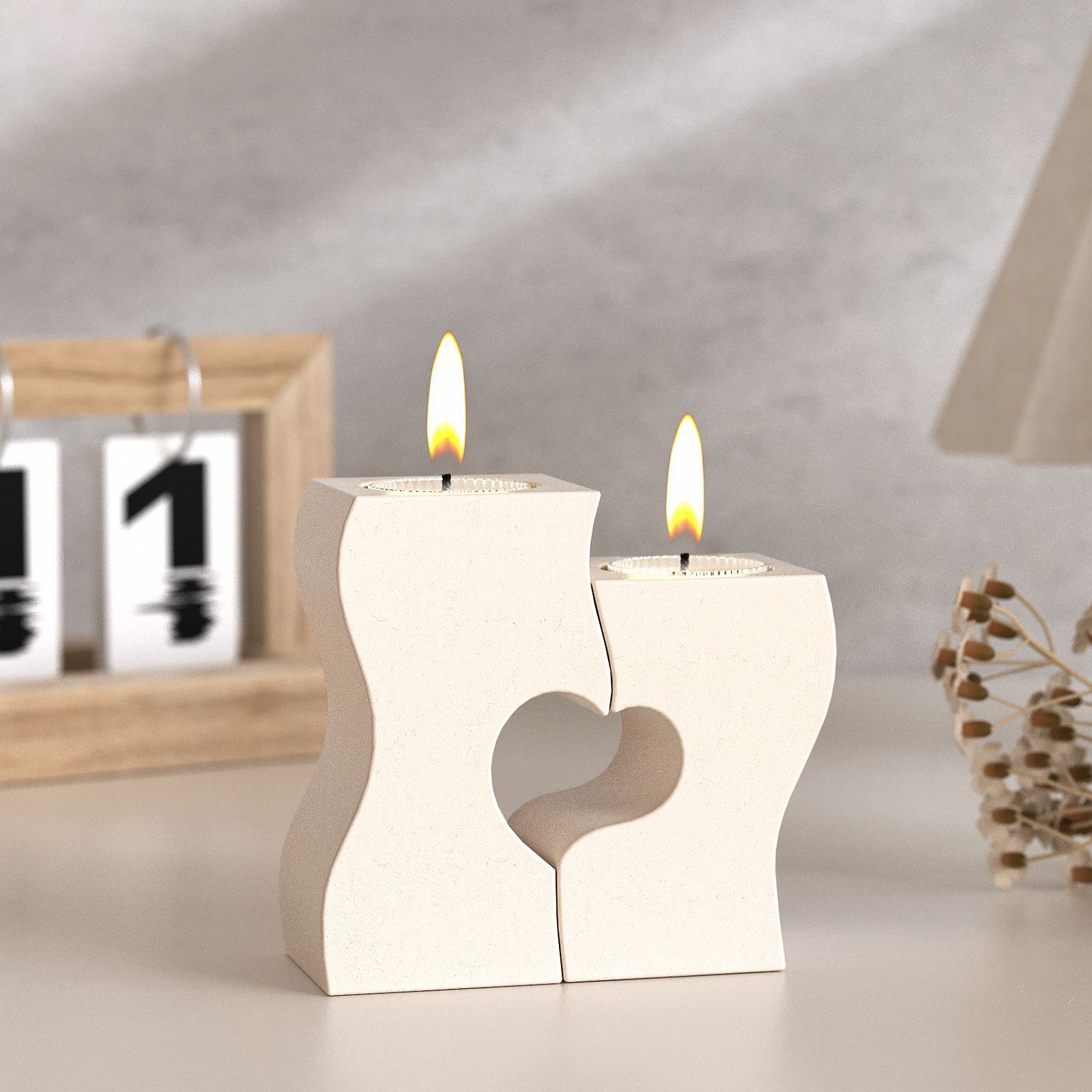 S القلب الشمعدان قوالب السيليك - مراجعة Candle Making Diy وسعره