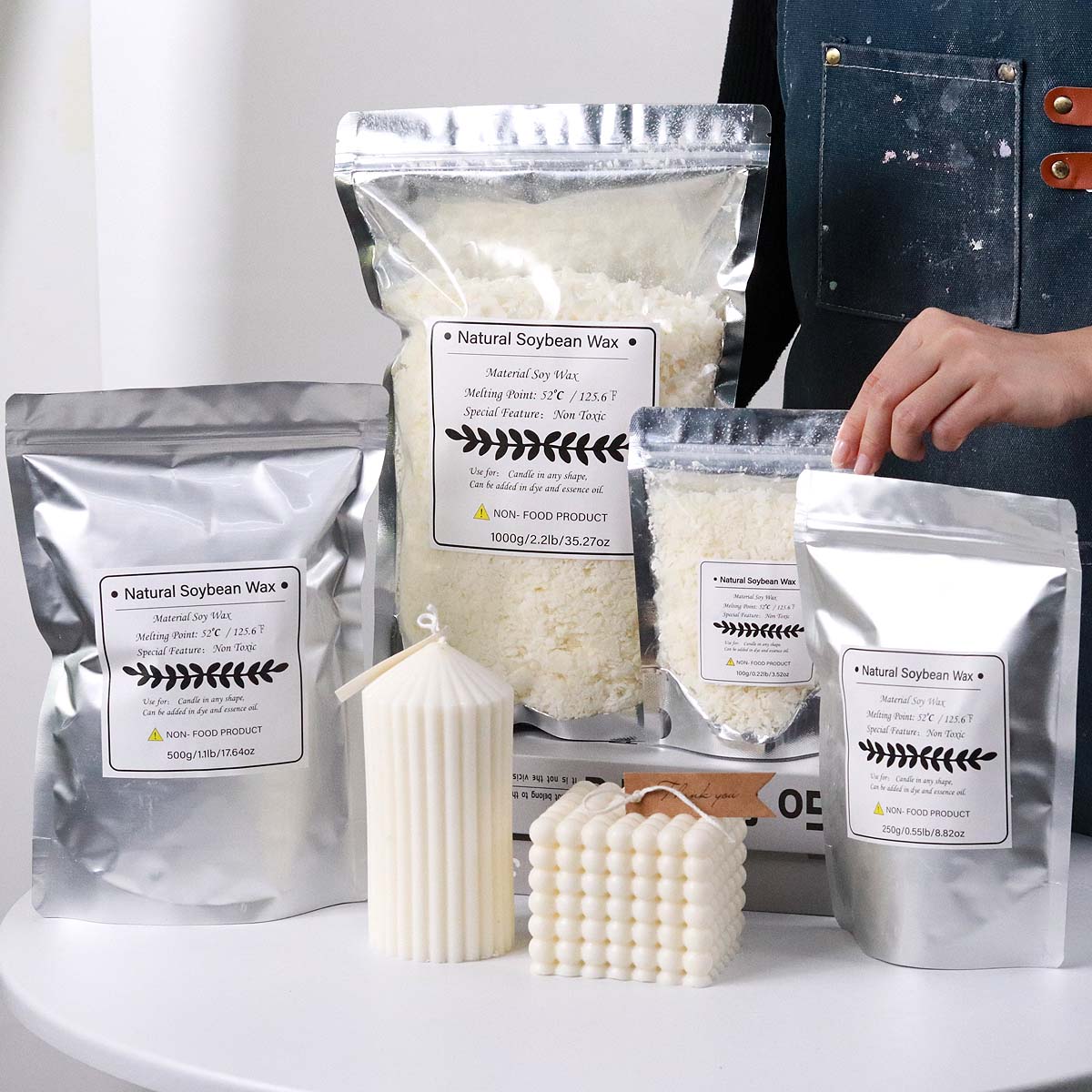 100/250/500/1000 جرام شمع الصو - مراجعة Candle Making Material وسعره