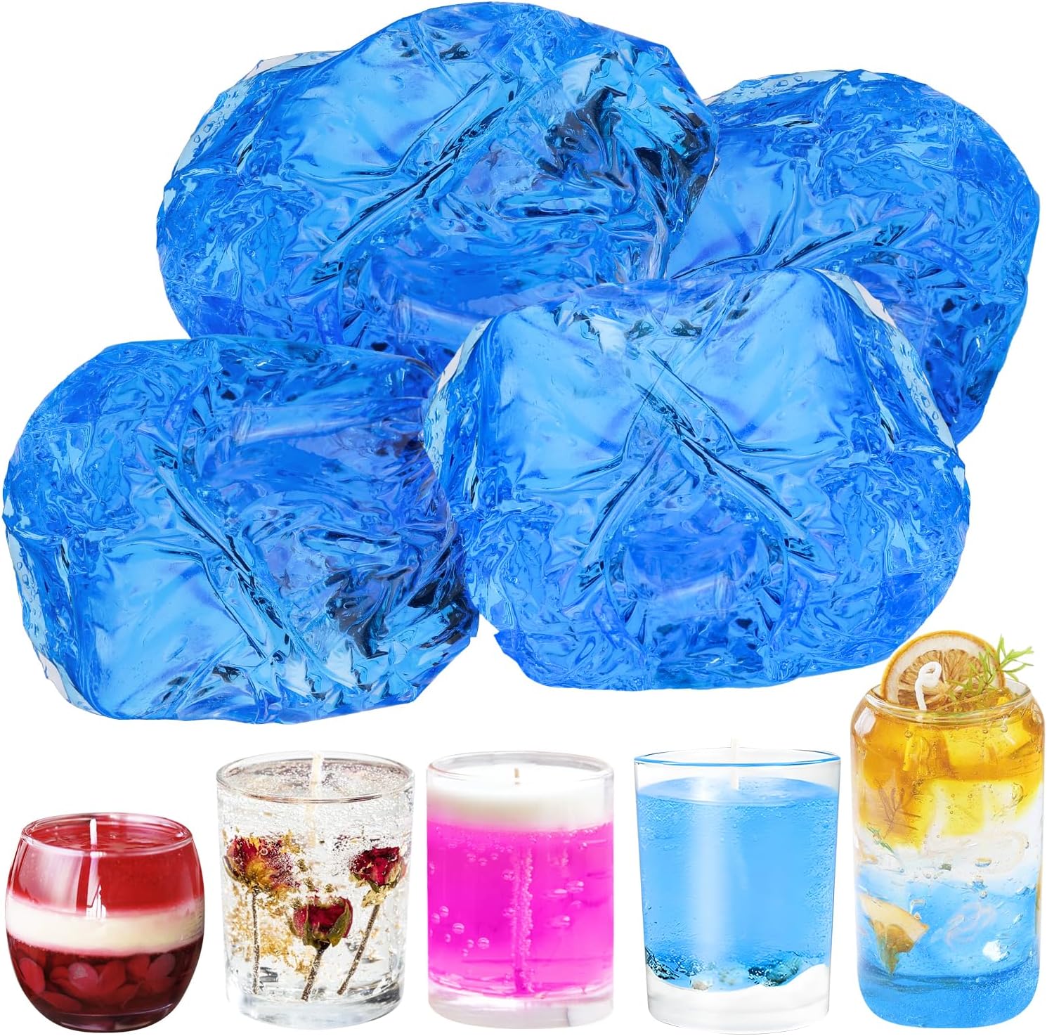 شمع أزرق شفاف 100 جرام لصنع ال - مراجعة Candle Making Material وسعره